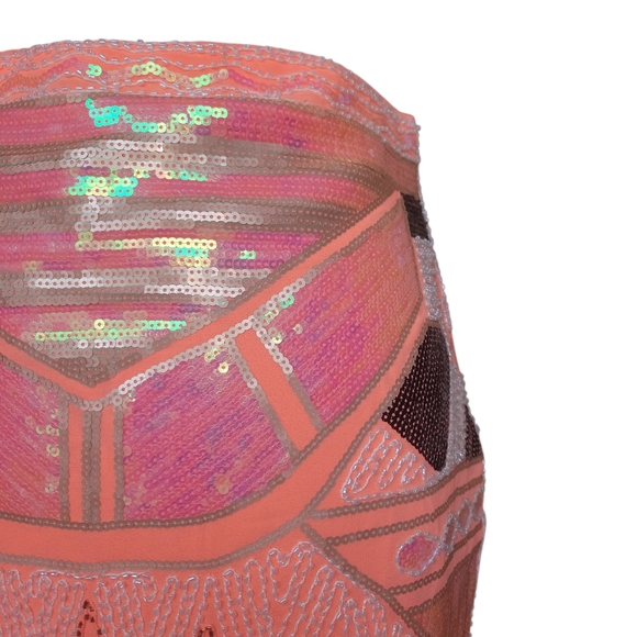 Lulumari Pink Sequin Party Mini Skirt Women's Size S - Picture 4 of 13